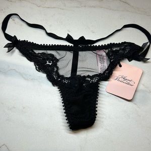 Agent Provocateur Black Lace Thong Panties (Size 3/XS)